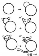 动物简笔画：猫咪的简单画法。小知识：猫咪生活习性