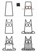 动物简笔画：可爱粘人猫咪简笔画。小知识：猫猫的特点和性格